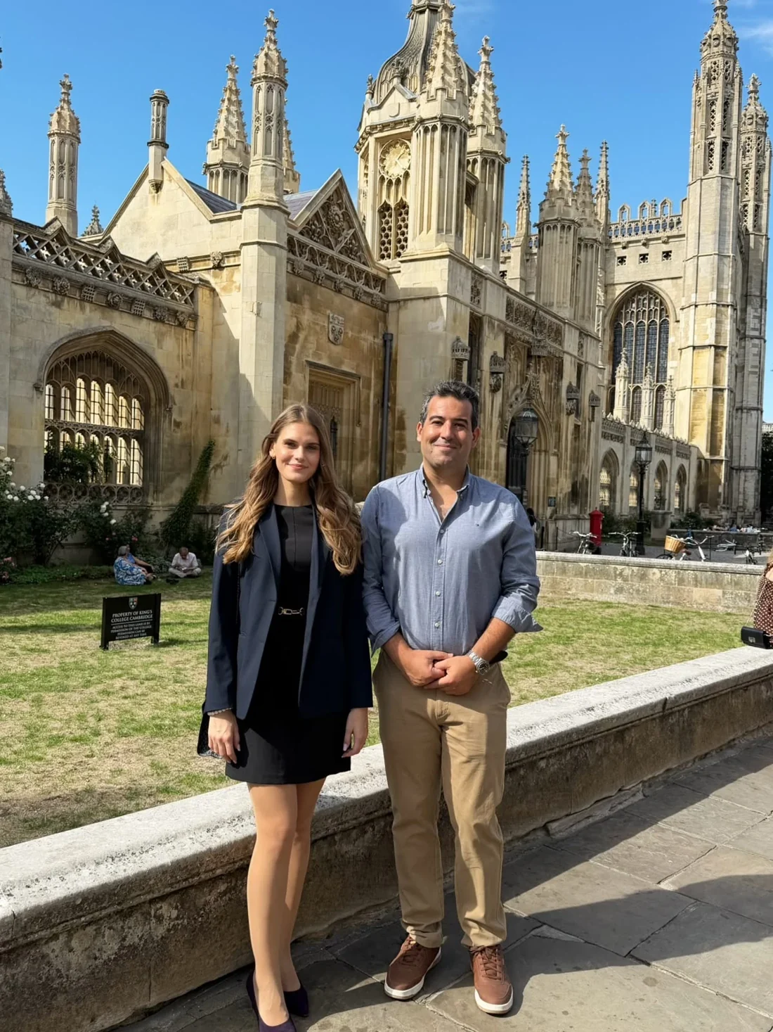 Carlos Cuadrado y Polina Poloziuk juntos en Cambridge.